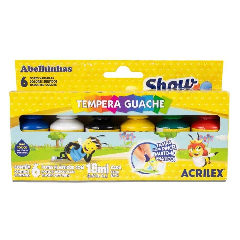 Tinta Guache 18ml C/Pincel Acrilex