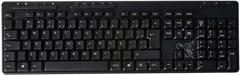 Teclado Office Pro sem fio Multimídia Maxprint