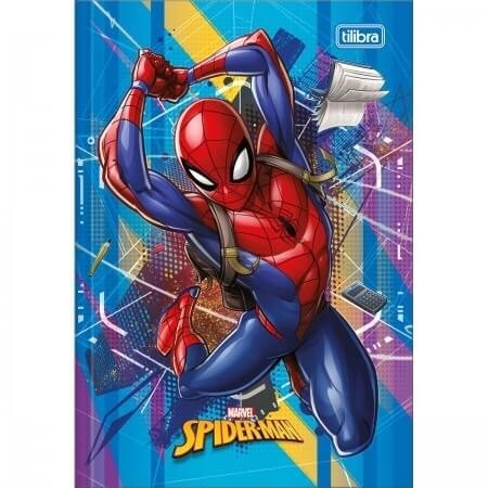 Caderno Brochura Capa Dura Pequeno Spider Man 80 folhas