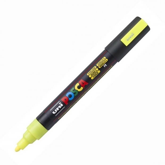 Caneta Posca PC-5M Amarelo Fluor 1 UN