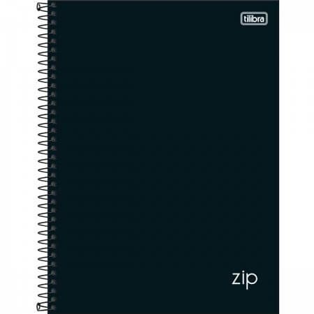 Caderno Universitário 16 Matérias 256 fls Zip Preto Tilibra 1 UN