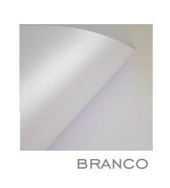 Papel Perolado A4 180g Branco Metallik 1 Folha (Não é Colorido na Massa)
