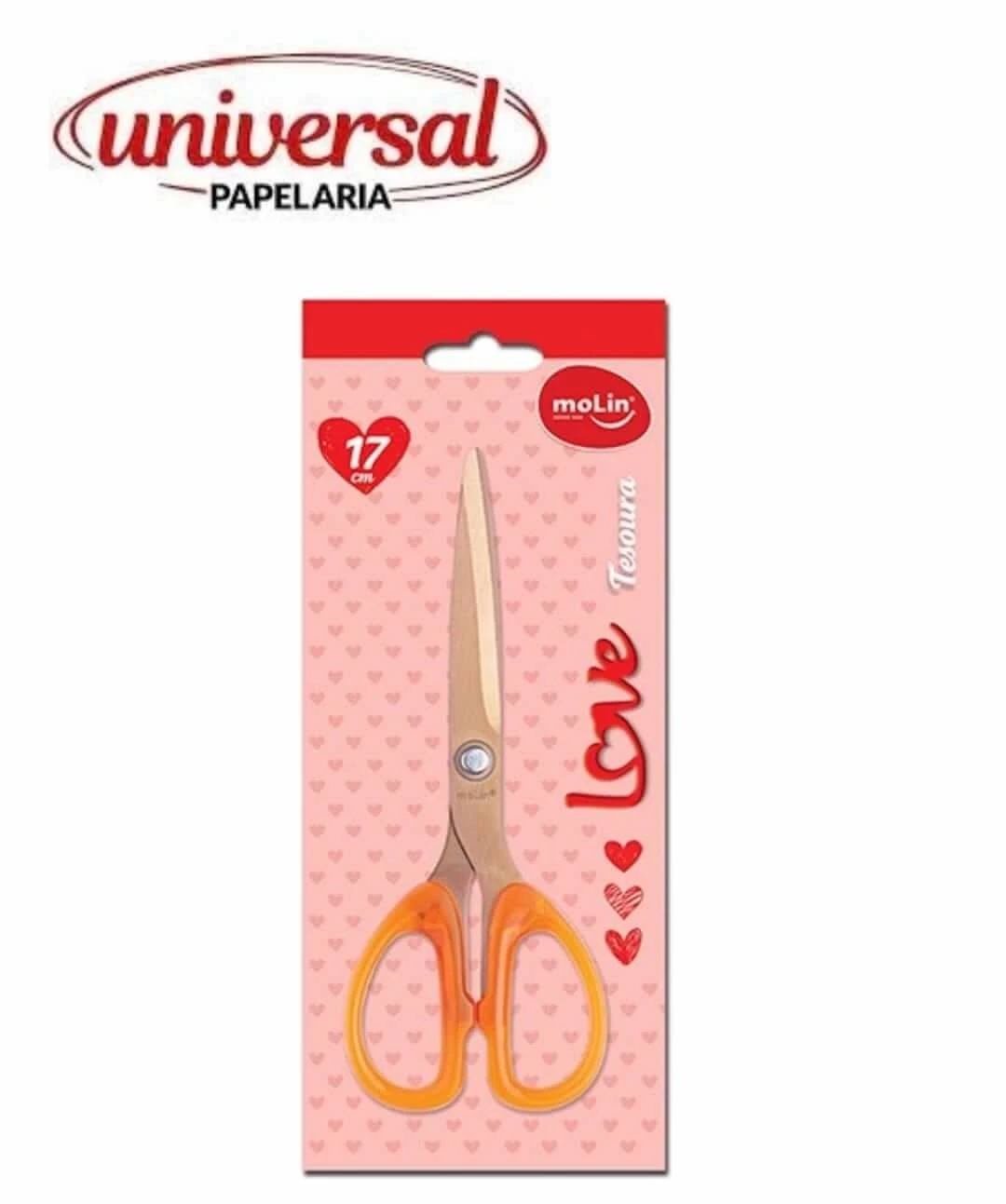 Tesoura Multiuso Orange Titanium Molin 17cm
