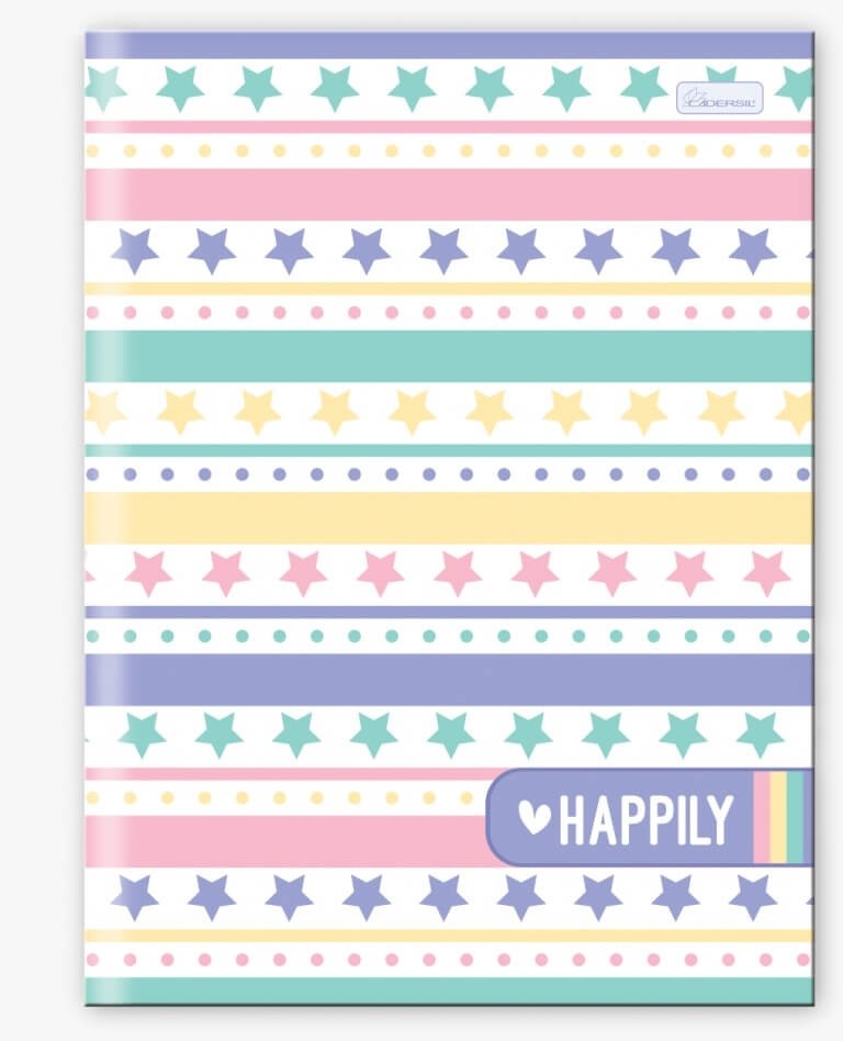 Caderno Brochurão Happily 80 fls