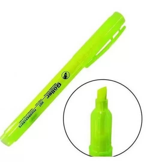 Marcador De Texto Amarelo Fluorescente Hot Goller 1 UN