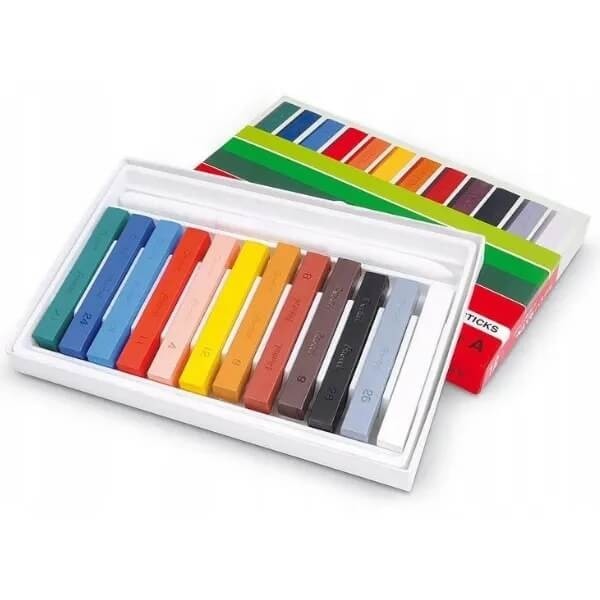 Giz Pastel Seco Estojo C/12 Cores Intensas Pentel