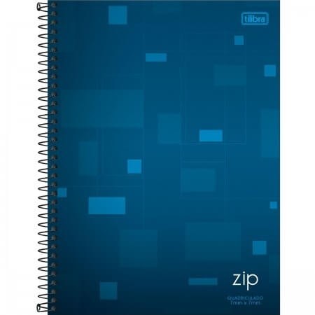 Caderno Espiral Capa Dura Universitário Quadriculado 7x7mm Zip 80 Folhas 1 UN