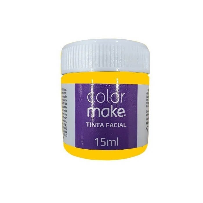 Tinta Facial Líquida Amarela 15 ml ColorMake 1 UN