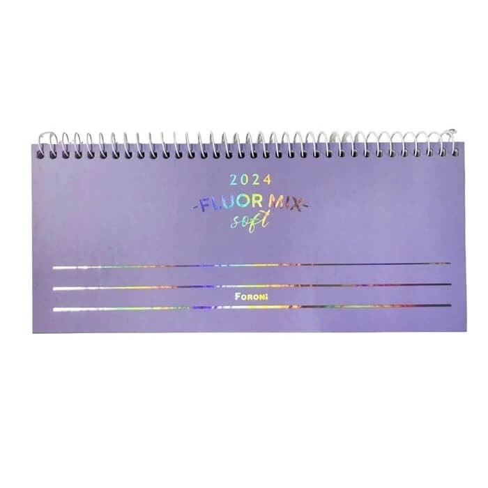 Agenda Planner 2024 Fluor Mix Soft AA Cores Sortidas Foroni 1 UN