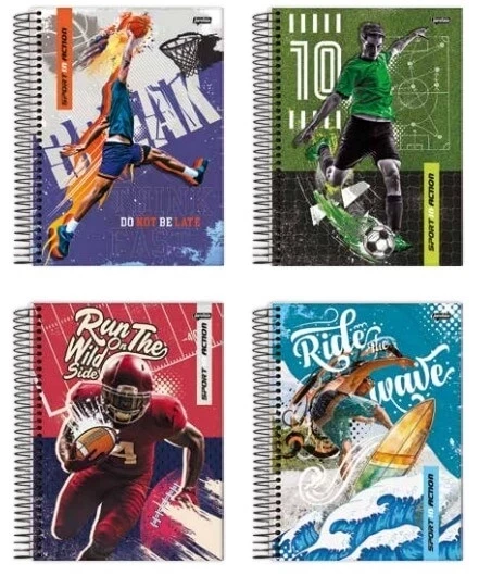 Caderno Universitário Sport Capa Dura 20 Matérias C/320 Folhas Jandaia 1 UN