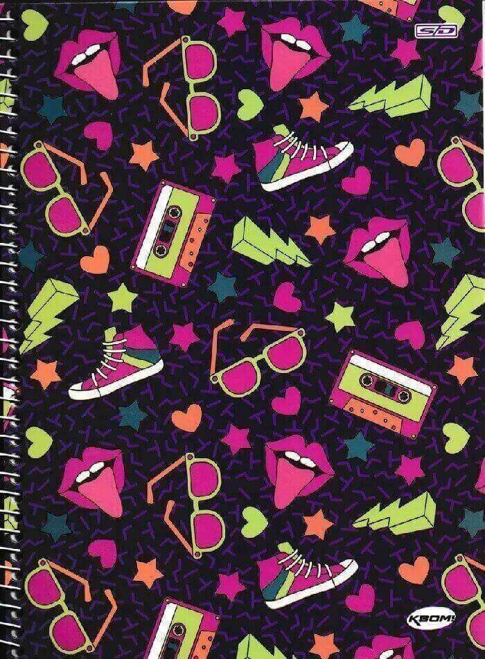 Caderno Universitário 12 Matérias Kbom Feminino 240Fls Capa Dura São Domingos