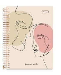 Caderno Colegial Capa Dura Face Art 10 Matérias Cadersil