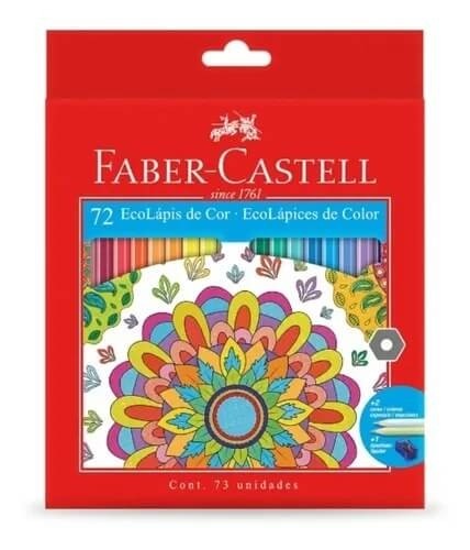 Lápis De Cor 72 Cores Faber Castell Eco Lápis Sextavado