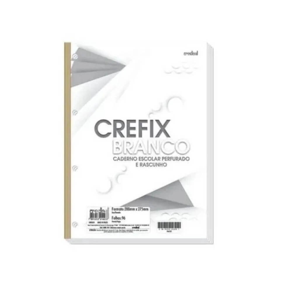 Bloco de Fichário 96 folhas 200x275mm 4 Furos Branca Credeal 1 UN