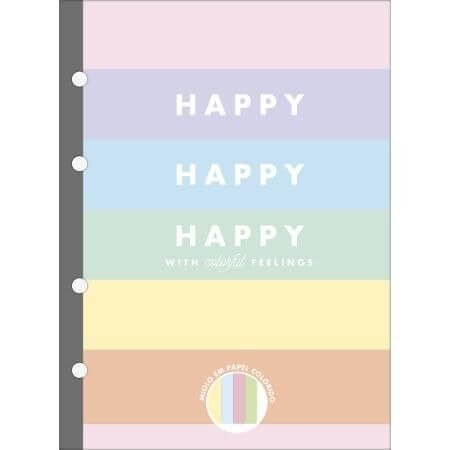 Refil Tiliflex para Fichário Colegial Happy Colors 80 Folhas 1 UN