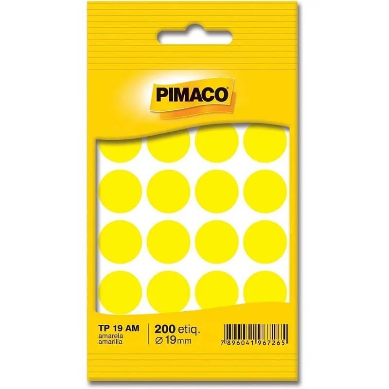 Etiqueta adesiva TP19 - Amarela - Pimaco