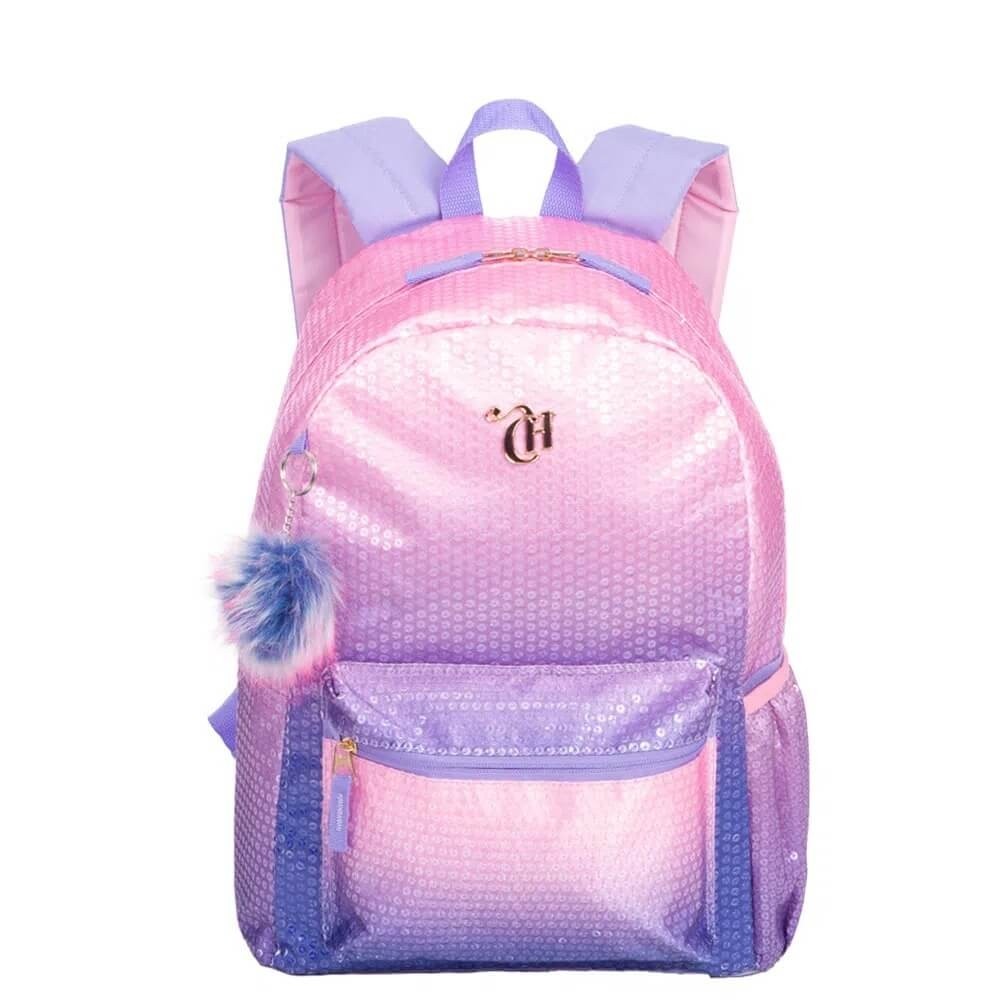 Mochila Capricho Paetê - Rosa Lilás 1 UN