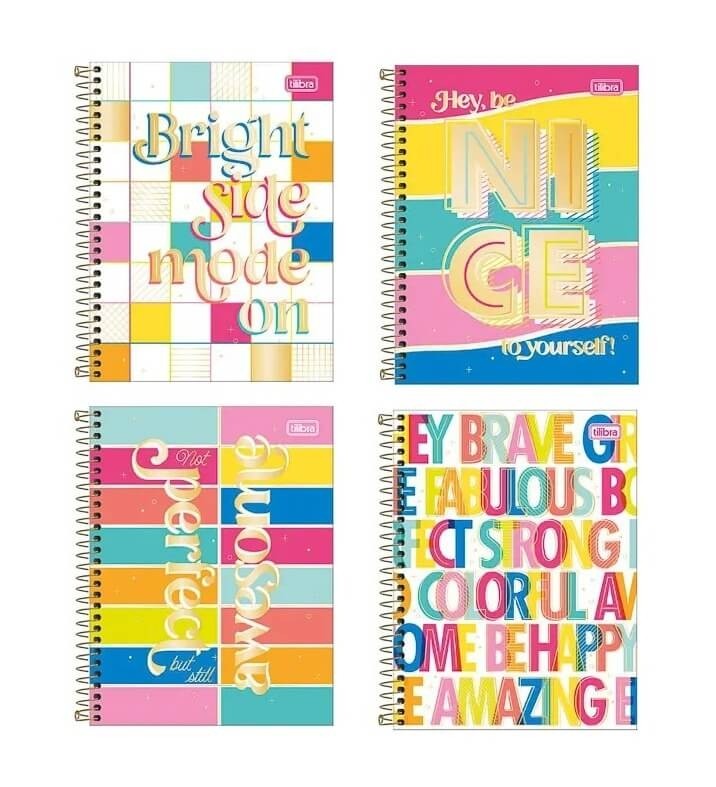 Caderno Espiral Capa Dura Universitário 20 Matérias 320 Folhas Be Nice Tilibra 1 UN