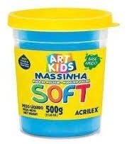 Massa de Modelar Soft 500g Azul