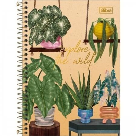 Caderno 1/4 CD Espiral 80fls Naturalis Tilibra