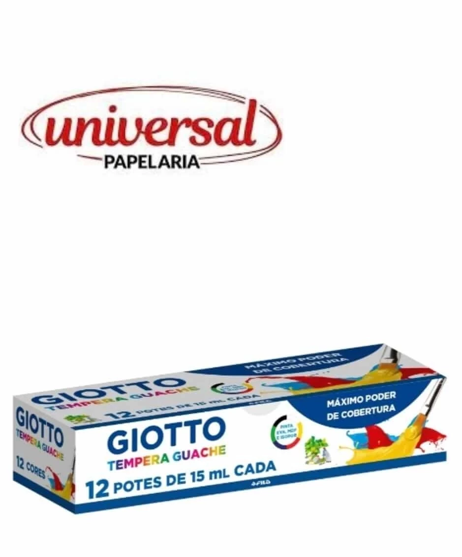 Tinta Guache 15ml 12 Cores Giotto
