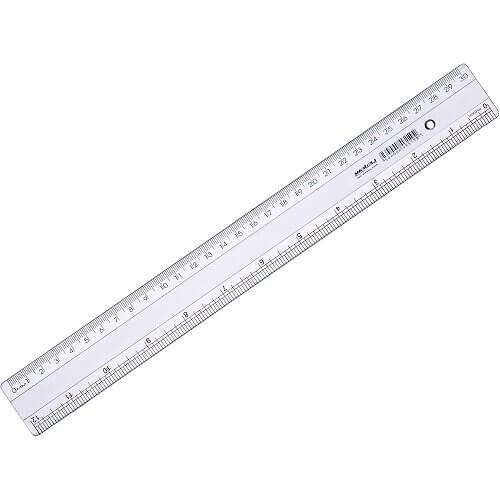 Régua Escolar 30cm Cristal Super Waleu