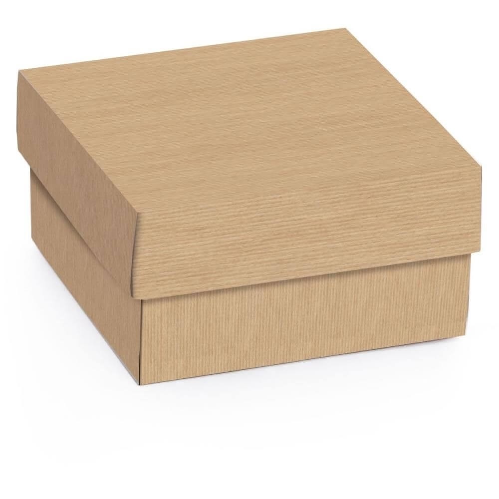 Caixa p/ Presente Quadrada Kraft P 6,5 x 6,5 x 3,5cm Cromus 1 UN