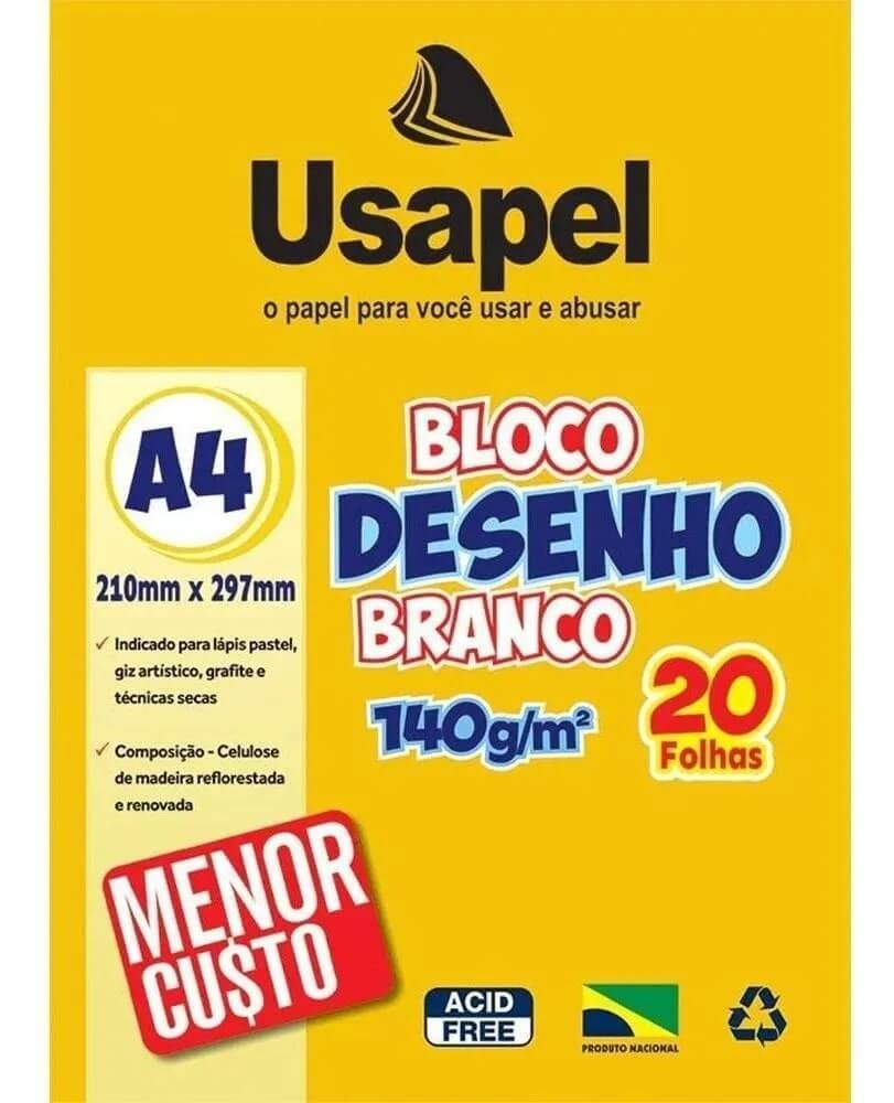 Bloco De Desenho A4 140g 20 Folhas Branca Canson - 1 Bloco Com 20 Folhas -  Jandaia