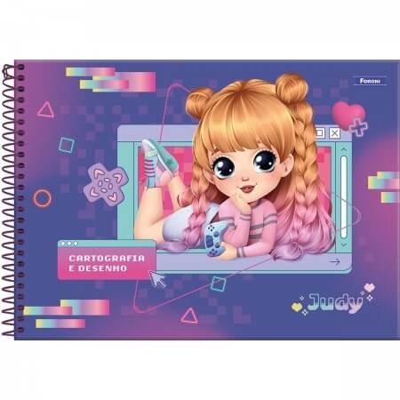 Caderno de Desenho Capa Dura Judy 80 fls