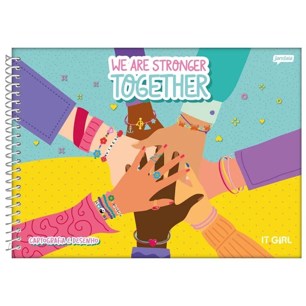 Caderno de Desenho Capa Dura It Girl 96 fls