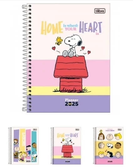 Planner Espiral Snoopy 2025 Tilibra 1 UN