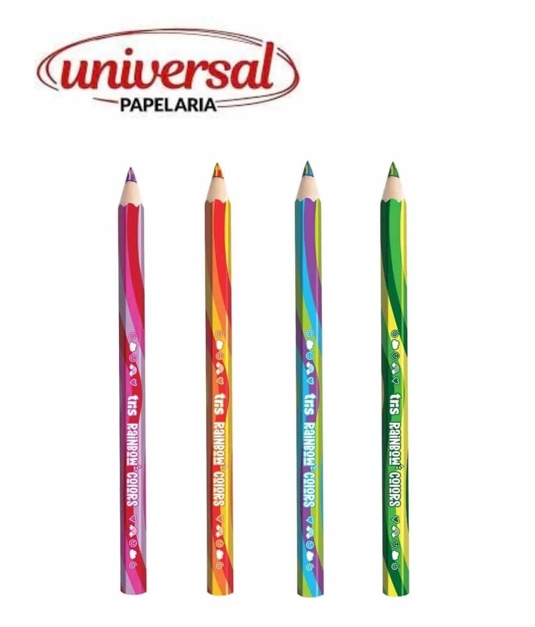 Lápis De Cor Tris Rainbow Jumbo 1 UN