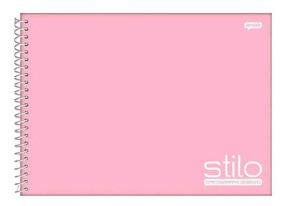 Caderno Cartografia E Desenho 80 Fls Jandaia Stilo Rosa