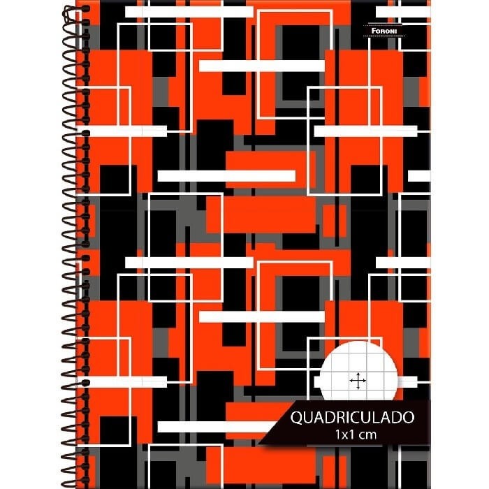 Caderno Quadriculado 1.0cm Universitário Square 80Fls