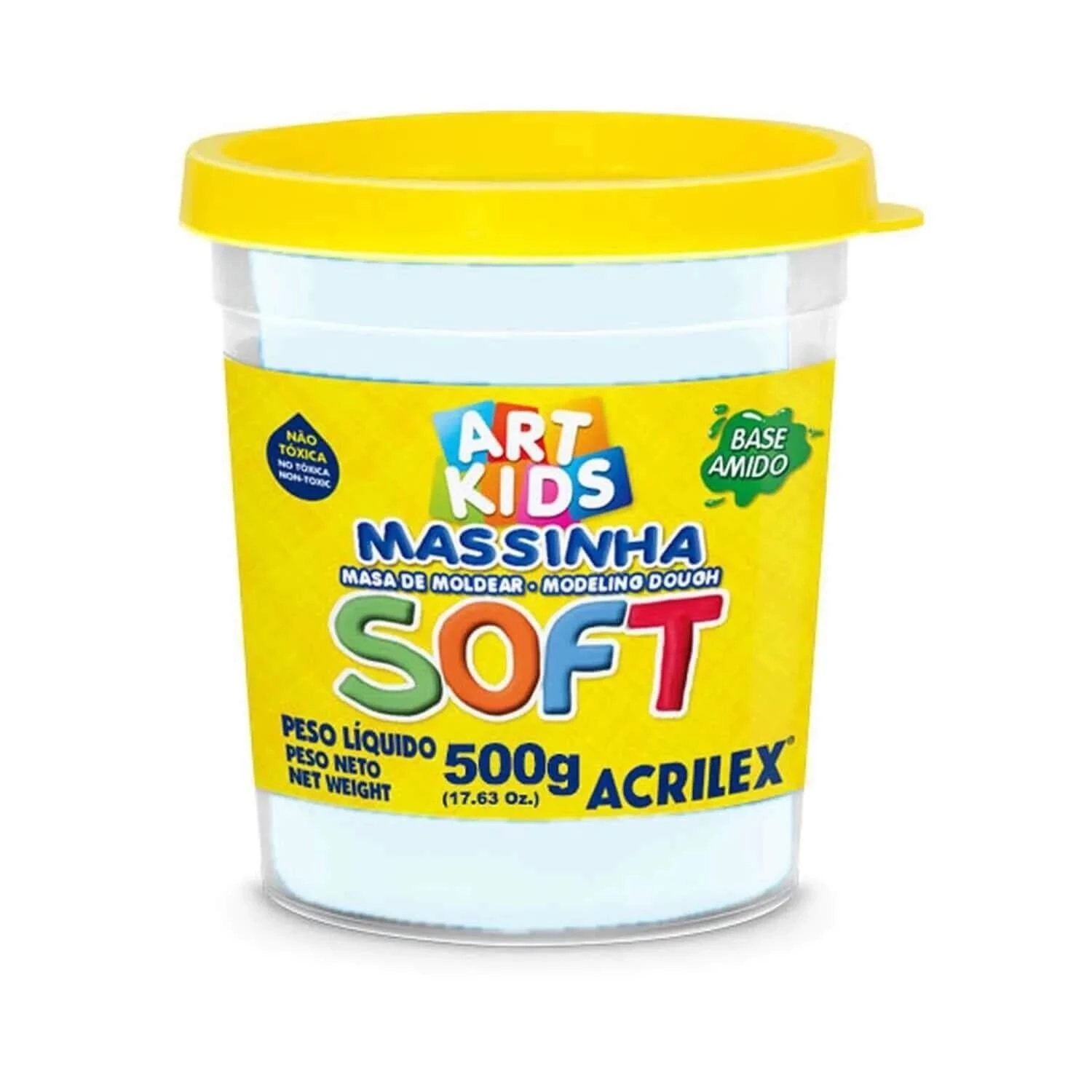 Massa de Modelar Soft 500g Branco Neve