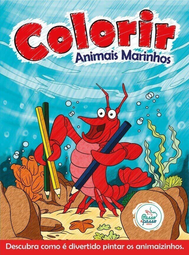 Livro de Colorir Animais Marinhos