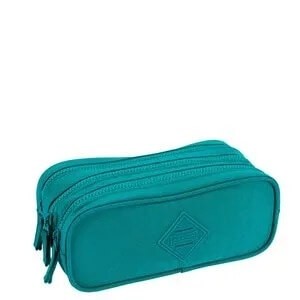 Estojo 3 Compartimentos Crinkle Verde Jade