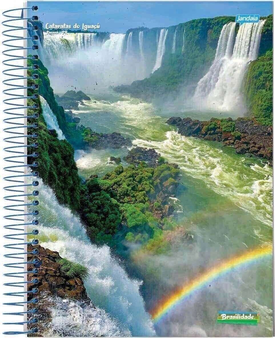 Caderno 1/4 CD Espiral 200Fls Brasilidade Jandaia