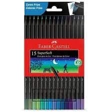 Lápis De Cor 15 Cores Frias SuperSoft Faber-Castell