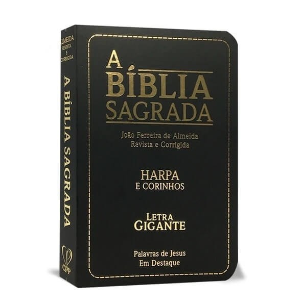 Bíblia Sagrada Letra Gigante com Harpa e Corinhos | Preta Tradicional