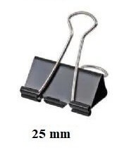 Prendedor de Papel Clip Binder 25MM Preto 1 UN