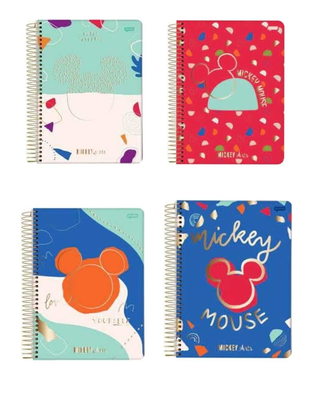 Caderno Capa Dura Mickey Arts 1 Matéria 80 Folhas 1 UN