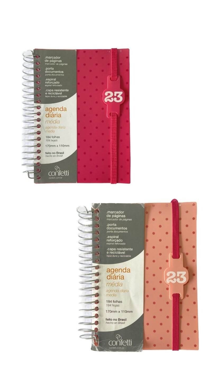 Agenda Diária Média 2023 Circle 184 Folhas Confetti 1 UN