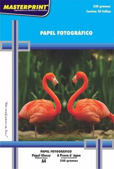 Papel Fotográfico A4 Glossy 230g 20 Folhas Masterprint