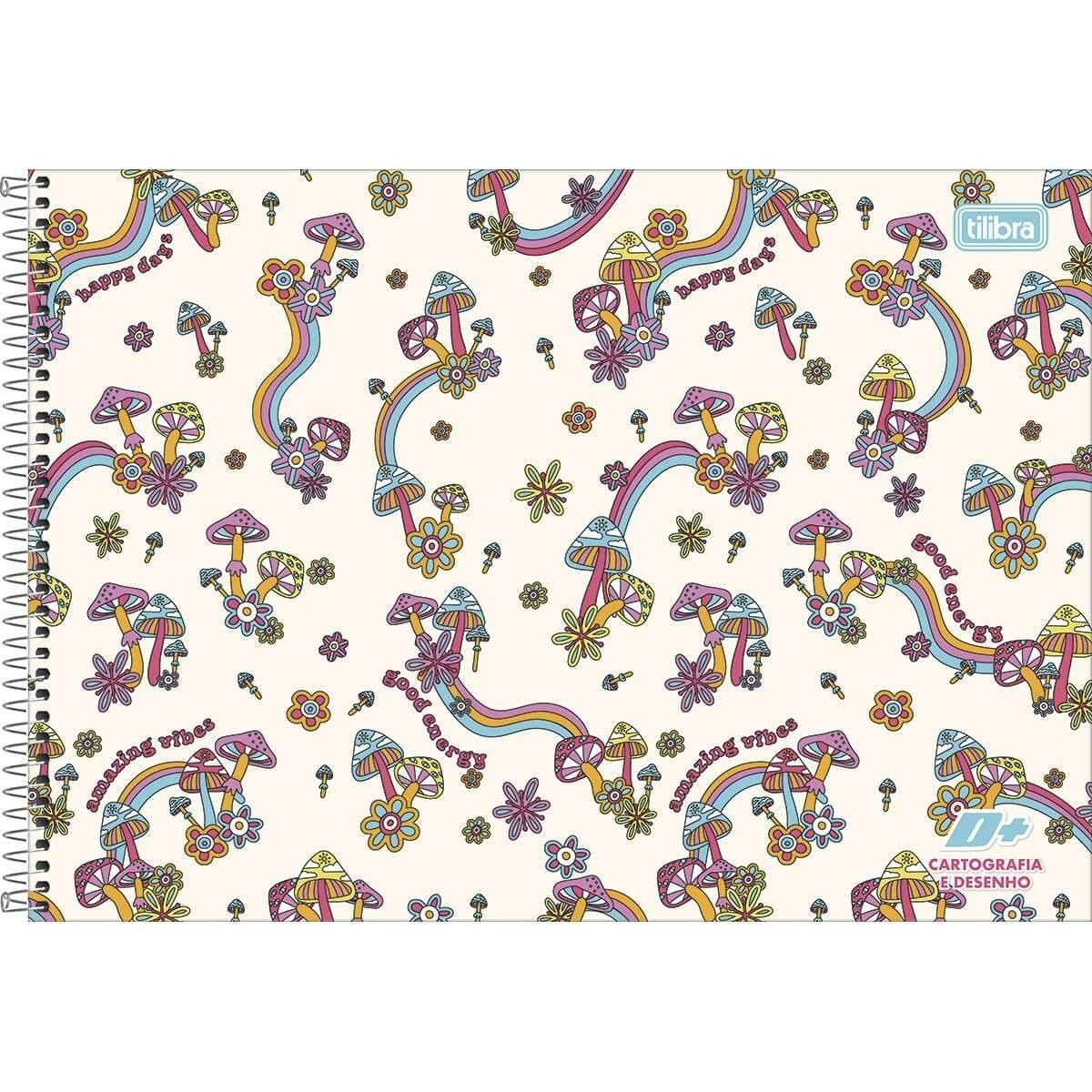 Caderno De Cartografia Espiral Cd D+ Feminino 96fls Tilibra