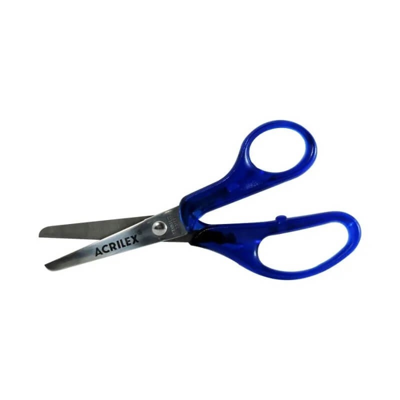 Tesoura Escolarr 13cm Azul Acrilex