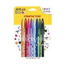 Kit Caneta Jet Lux Com 8 Cores Compactor