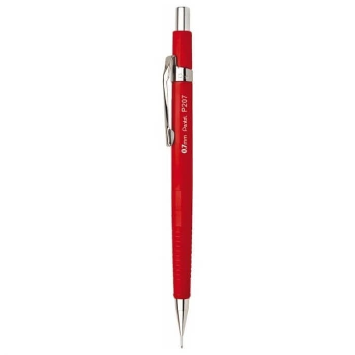 Lapiseira Pentel 0.7 P207 Vermelha