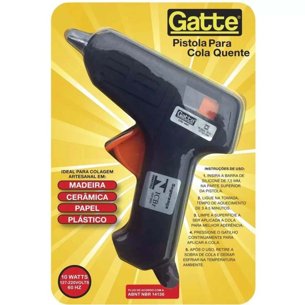 Pistola para Cola Quente Pequena 40W Gatte 1 UN