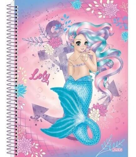 Caderno Universitário 15 Matérias Loly Sereia - Sd